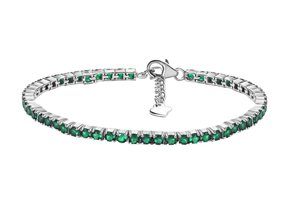 Green tennis bracelet